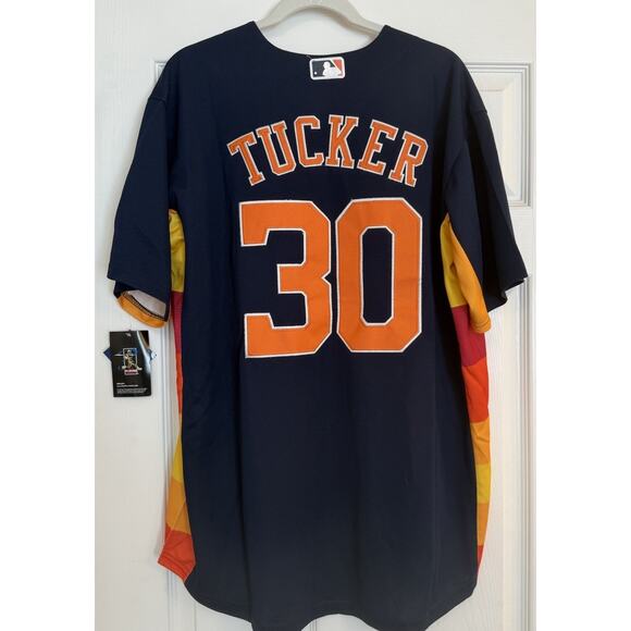 Houston Astros Jersey NWT Nike #30 Tucker Men’s LG Blue MLB Baseball NEW - Picture 2 of 10